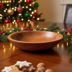 Hand-turned Black Cherry Wood Bowl